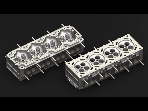 How To Make This Cylinder Head in SolidWorks |JOKO ENGINEERING|