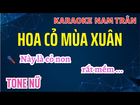 Karaoke Hoa Cỏ Mùa Xuân Tone Nữ | Nam Trân