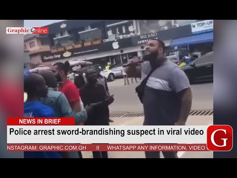 Police arrest sword-brandishing suspect in viral video