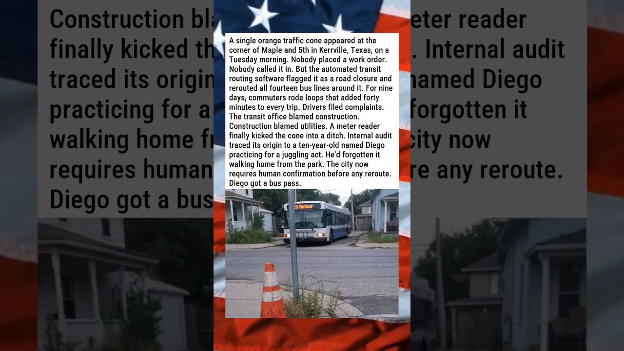 TOWN'S ENTIRE BUS SYSTEM REROUTED BY ONE MISPLACED CONE 🚧🚌😂