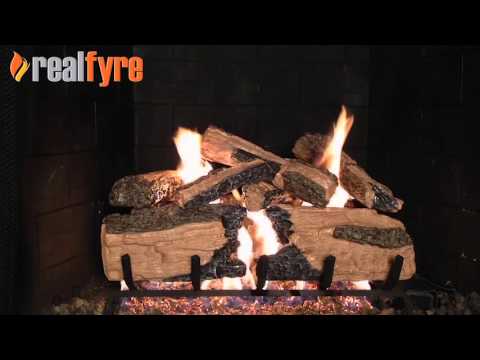 Peterson Burnt Split Oak Gas Logs Demonstration Video