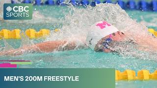 Canadian Olympians in men's 200m freestyle final at 2026 Canadian Swimming Trials | #CBCSports