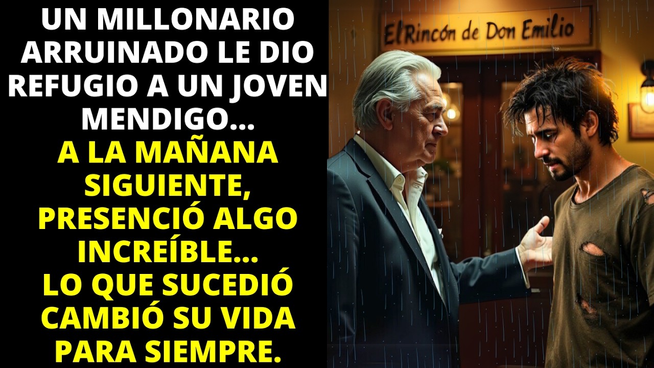 MILLONARIO ACOGE A UN JOVEN MENDIGO, PERO LO QUE VE POR LA MAÑANA CAMBIA SU VIDA PARA SIEMPRE.