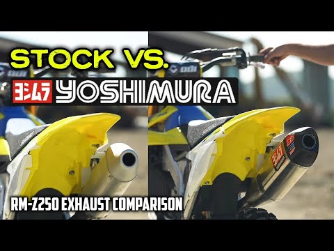 RMZ250 STOCK EXHAUST VS YOSHIMURA RS12