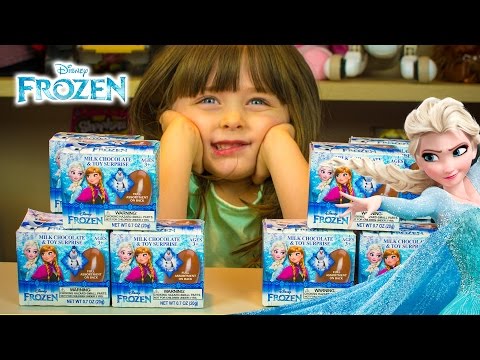 Disney Frozen Chocolate Surprise Eggs Kinder Playtime Easter Egg Elsa Anna Kristoff Sven Olaf Video