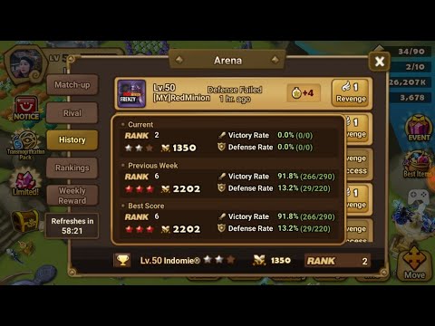 Back to Back G3 Arena Rank 6 + Arena Offense Runes