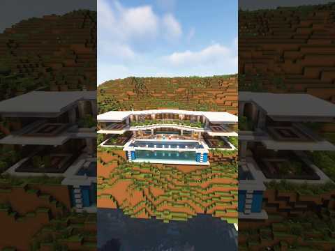 Insane Modern Cliff Mansion in Minecraft! | Timelapse