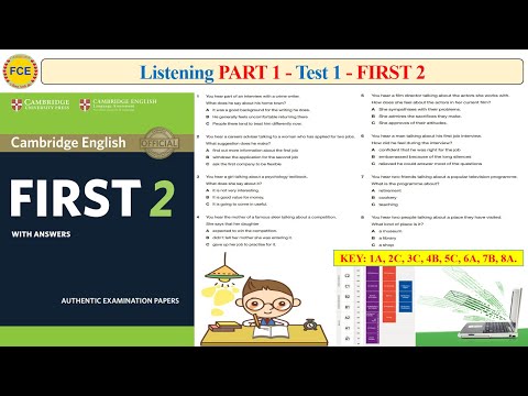 FCE First 2 - Listening Part 1 - Test 1 (Test 5) (Transcript + Key)