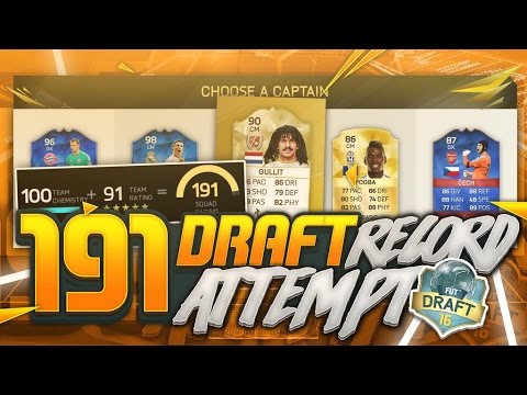 THE IMPOSSIBLE 191 FUT DRAFT x 3 ATTEMPTS!! | FIFA 16