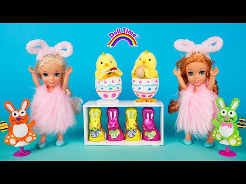 ART Class! Elsie and Annie make Easter crafts at school