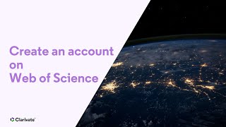 Web of Science: Create an account
