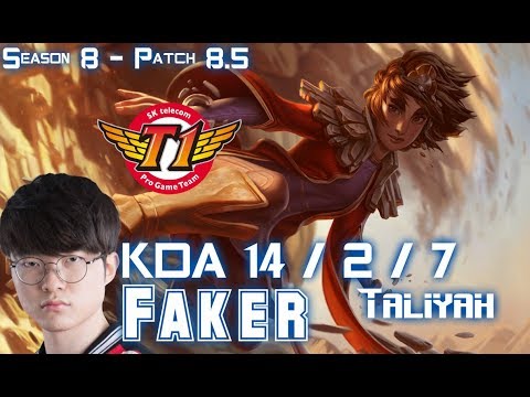 SKT T1 Faker TALIYAH vs RYZE Mid - Patch 8.5 KR Ranked