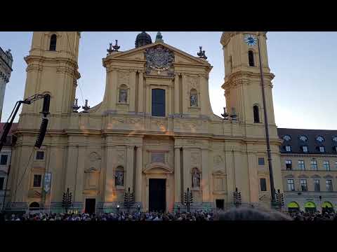 Rehearsal on Odeonsplatz for the big concert on 8 July 2023