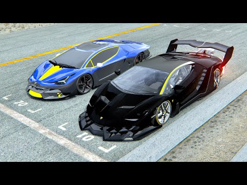 Lamborghini Centenario GTR vs Lamborghini Scorpion Concept - Desert Drag Race