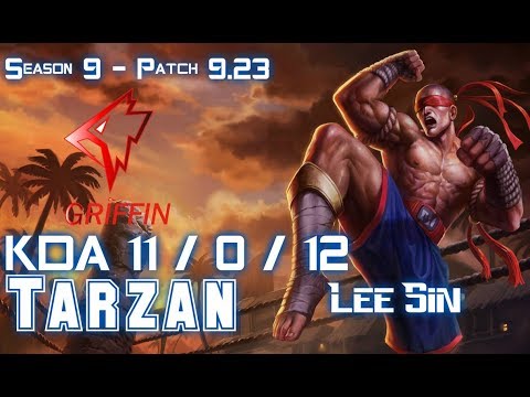 GRF Tarzan LEE SIN vs QIYANA Jungle - Patch 9.23 KR Ranked