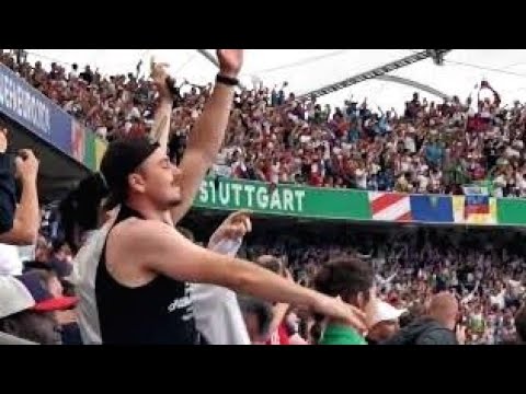 🇸🇮 Slovenia Fans in Stuttgart I Goal 1-1 Janza vs. Denmark I EURO 2024 Germany I Stuttgart