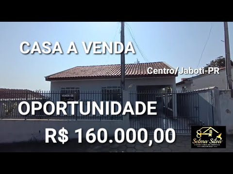 CASA COM 4 QUARTOS 2 BANHEIROS PRÓXIMO MERCADO POSTO SAÚDE EM JABOTI PARANÁ R$ 160.000,00