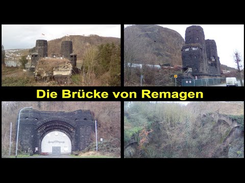 Die Brücke von Remagen - Bilder der Brückenköpfe, Tunnelportale & der Trasse zur Rheinstrecke