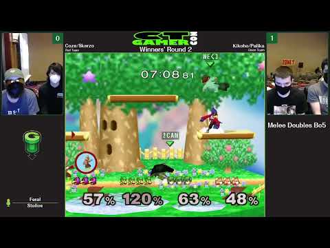 CT GamerCon 5 SSBM - Coze/Skerzo (Red) vs. Palika/Kikoho (Green) - Melee Doubles WR2
