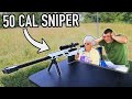 Shooting 50 Caliber Sniper Rifle With 147 Year Old Grandma
