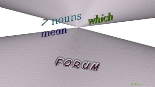 forum - 9 nouns which are synonyms of forum (sentence examples)