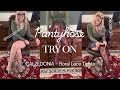OFFICE EDITION Pantyhose Try On CALZEDONIA Floral Lace Tights