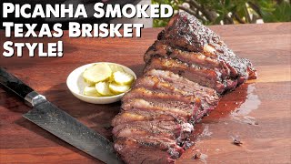 Texas Brisket Style Picanah On The LSG Pellet Smoker! 50/50 Wood Chips & Pellets