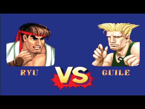 Ryu Vs Guile  Street Fighter ll (Hardest) Battle Match (Street Fighter Lovers)