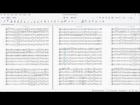 Flute Sheet Music - The Eskimo Rag (George Botsford).   Arranged for flute quintet.  Full Score and Parts. image 2