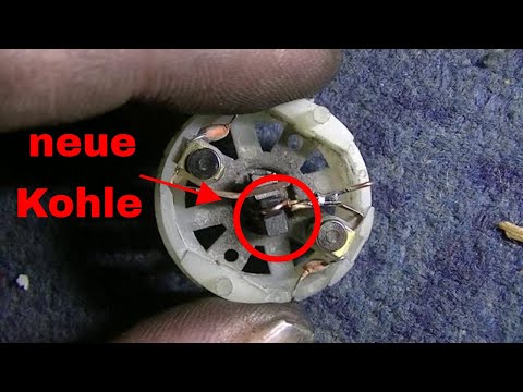 Dremel Motor reparieren neue Kohlen einlöten Lager mit Getrieböl - eflose #1057