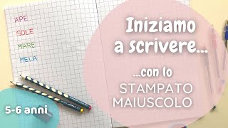 COME SI IMPARA A SCRIVERE Iniziamo con lo stampato maiuscolo