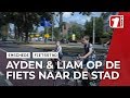 Zo ervaren Ayden (9) en Liam (8) Enschede als fietsstad