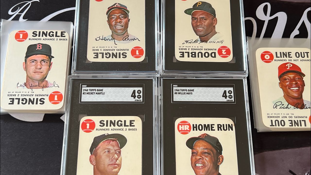 Cheap Vintage Card Set - 1968 Topps Game Cards Mantle Mays Aaron Clemente