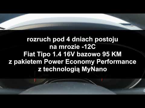 Rozruch silnika po 4 dniach postoju na mrozie - Fiat Tipo 1.4 16V z technologią dodatków MyNano