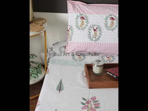 Manufacturer of handblock printed cotton bedsheets