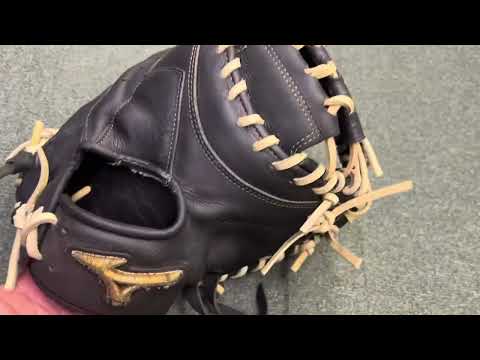 ふじみ野市　野球専門店　BSSミズノプロ　號　硬式キャッチャーミット　B-D型　破れ修理•全レース交換•グリス交換修理後