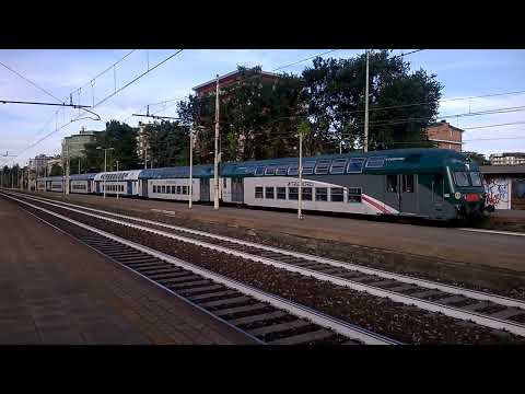 E464 027 XMPR+6 2 piani Trenord e XMPR - Sesto San Giovanni 21/06/2016