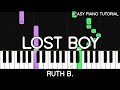 Ruth B. - Lost Boy (Easy Piano Tutorial)