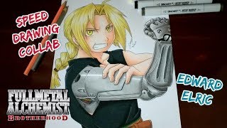 Speed Drawing - Edward Elric (Fullmetal Alchemist Brotherhood) Collab