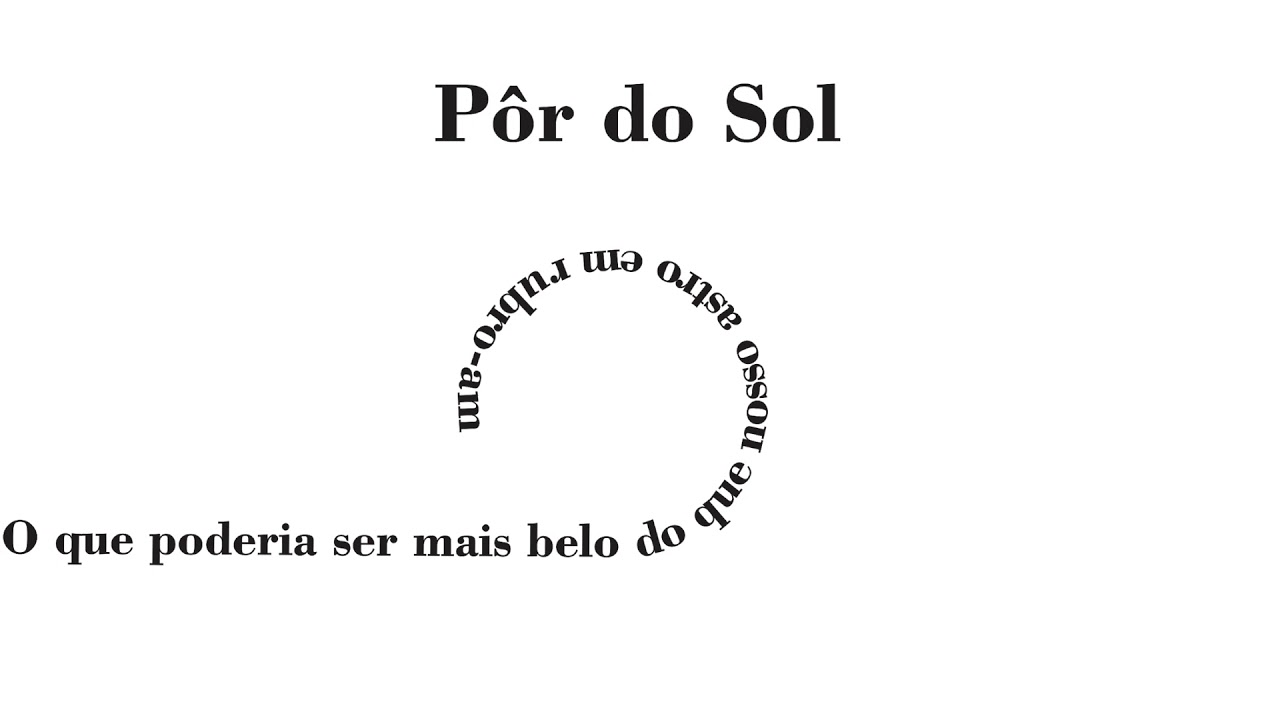 Pôr do Sol - Poema Visual
