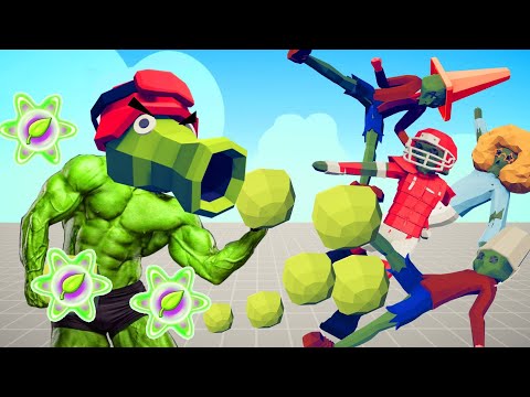 PEA SHOOTER GOD POWER (PLANT VS ZOMBIE) vs EVERY UNIT | TABS - Totally Accurate Battle Simulator