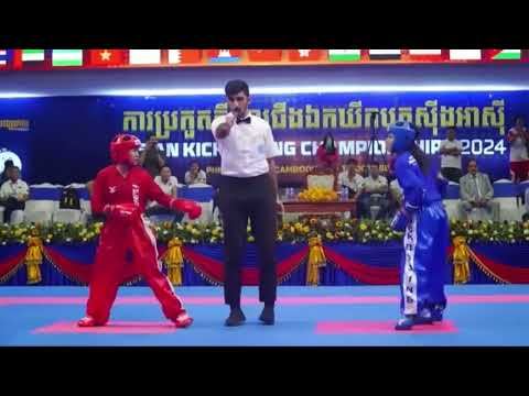 POINT FIGHTING Kickboxing -50KG FEMALE | 🔴Thailand (kaewesri ) Vs 🔵Indonesia (Andi Mesyara Jerni)
