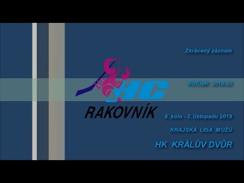 HC Rakovník - HK Králův Dvůr  3:1   8.kolo  KLM 3.11.2019 (sestřih)