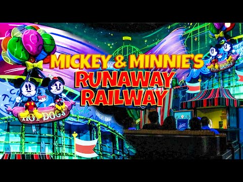 New Mickey and Minnie's Runaway Railway Full Multi-Angle On Ride POV