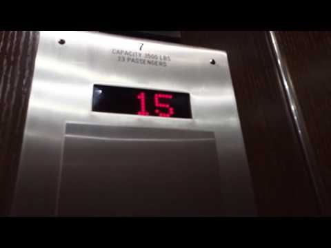 AWESOME 1985 Dover Traditional Traflomatic Traction Elevators at The Marquis One Tower, Atlanta, GA