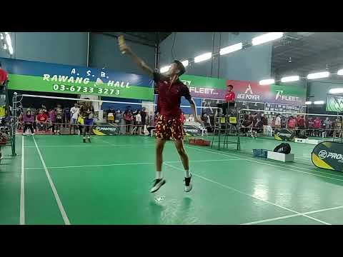 Badminton 12th Rawang Open Men's Single Open Tournament - Iskandar Zulkarnain Vs Chriss Nahshon
