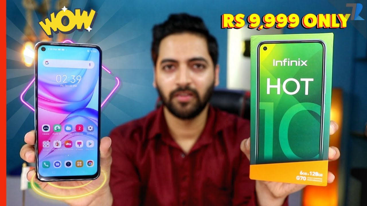 Infinix HOT 10 - Unboxing & Hands On 🔥| 6GB/128GB | Helio G70 | 5200 mAh | 6.78" Display| Rs.9,999😲😲
