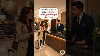 🏨🍫 The Hotel Mini-Bar Charged Me for NOTHING! 😡💸 #englishconversation #esl #hotel