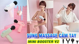 Video Súng massage cầm tay giãn cơ Booster MINI V2 - 4 đầu, 4 tốc độ