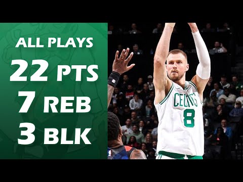 Kristaps Porzingis vs Nets | 22 pts, 7 reb, 3 blk | ALL PLAYS | 23/24 NBA Season
